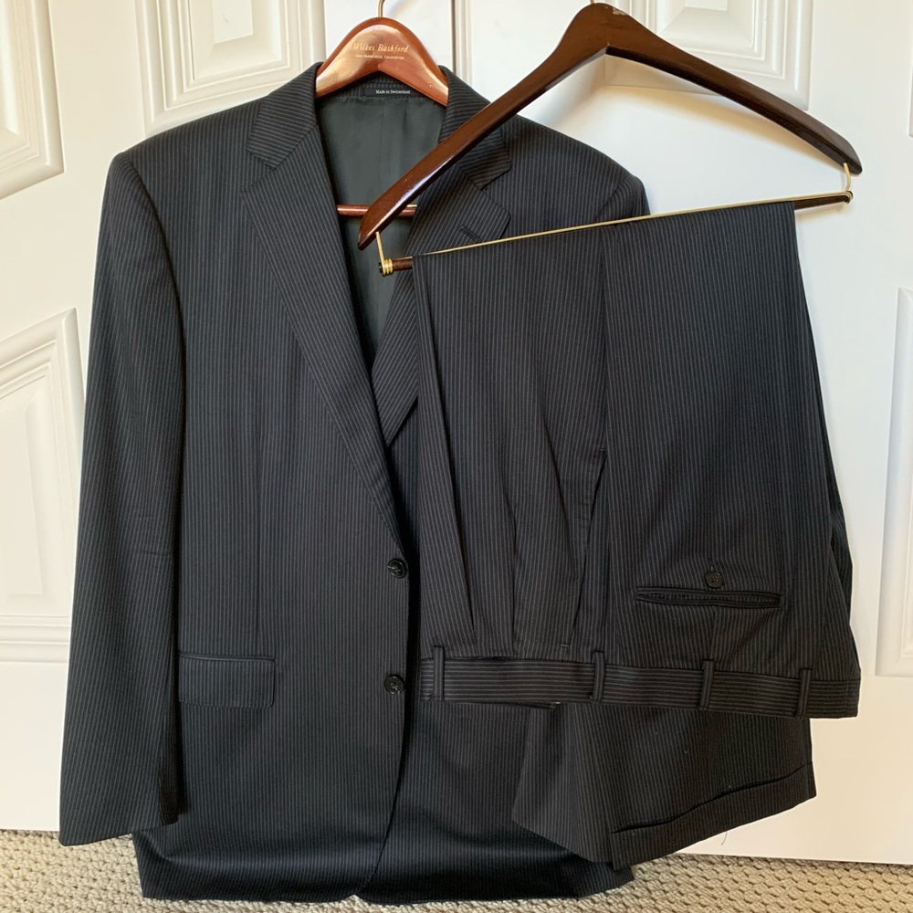 Men’s Pinstripe Suit (Ermenegildo Zegna)